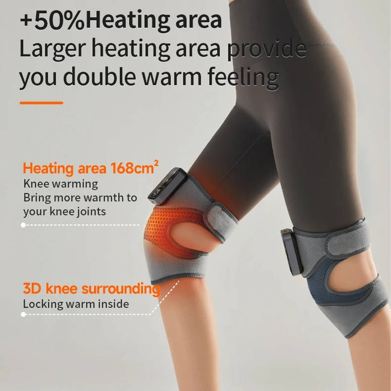 Cordless Knee Massager with Heat and Vibration Therapy