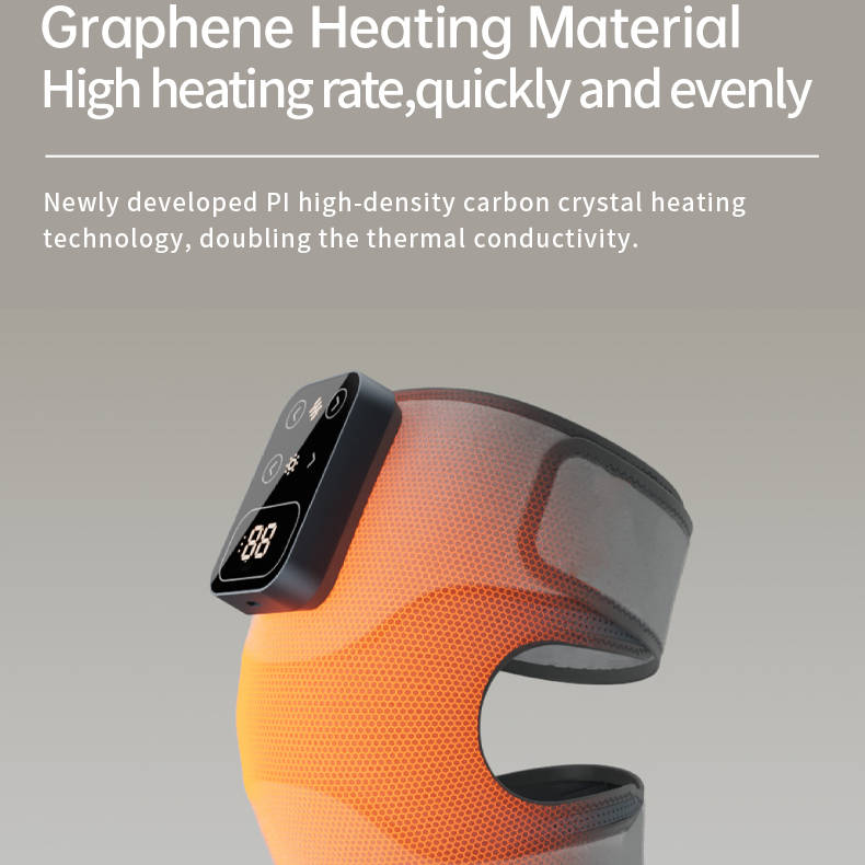 Cordless Knee Massager with Heat and Vibration Therapy