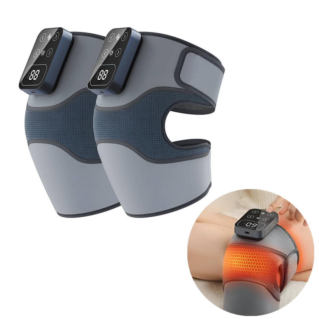 Cordless Knee Massager with Heat and Vibration Therapy