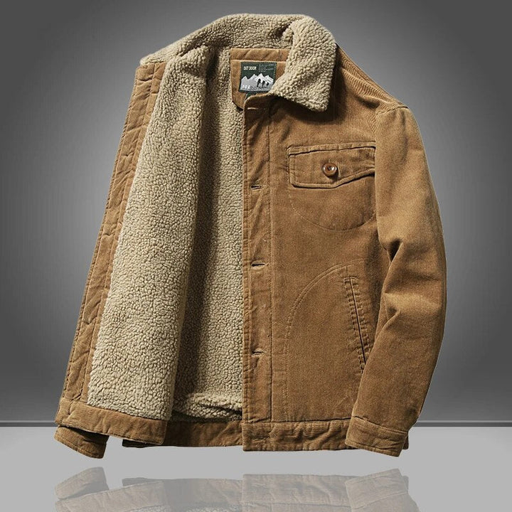 Corduroy Jacket with Fleece Lining for Men