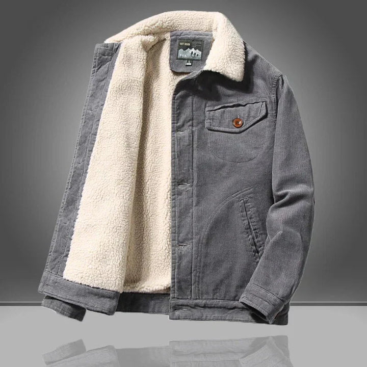 Corduroy Jacket with Fleece Lining for Men
