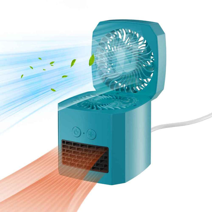 Desktop Electric Heater and Cooling Fan Combo Unit