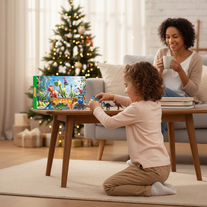 Dinosaur Advent Calendar with 24 Countdown Pieces for Kids