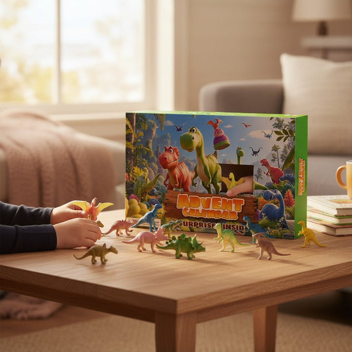 Dinosaur Advent Calendar with 24 Countdown Pieces for Kids
