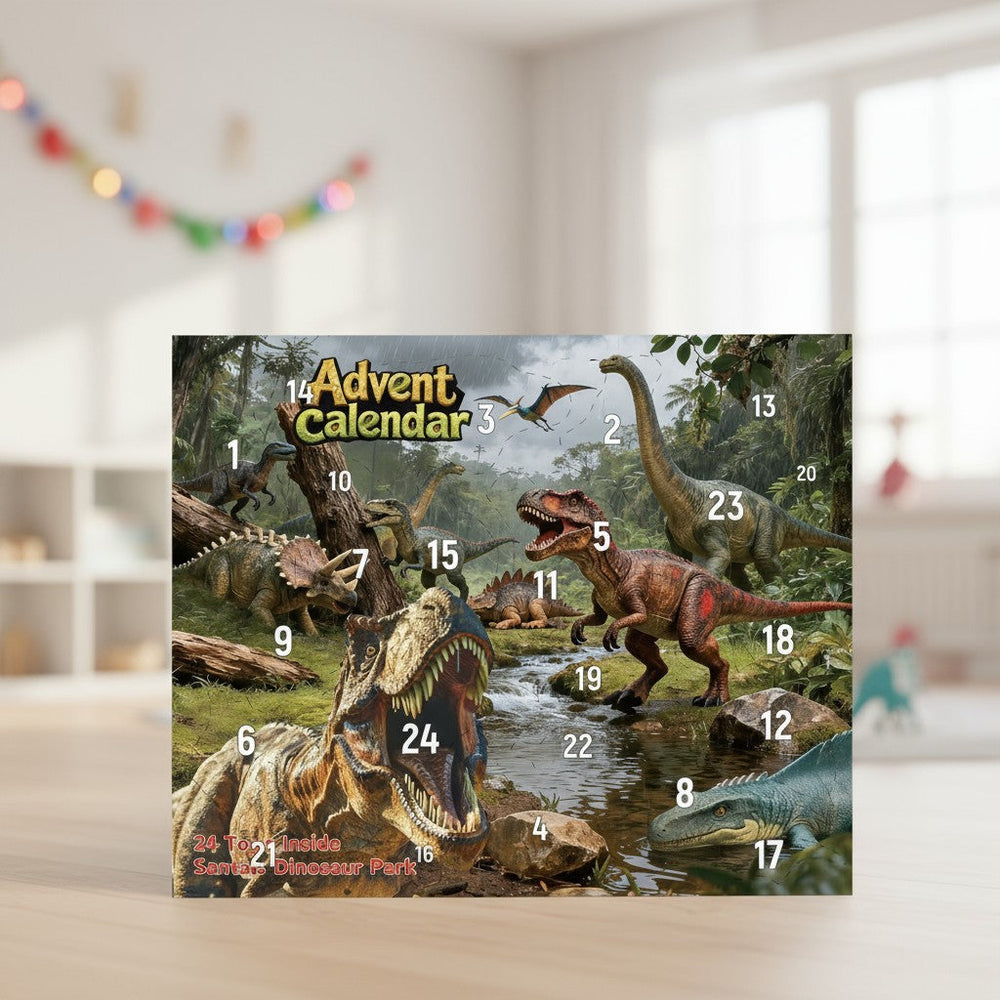 Dinosaur Advent Calendar with 24 Gift Figures for Kids
