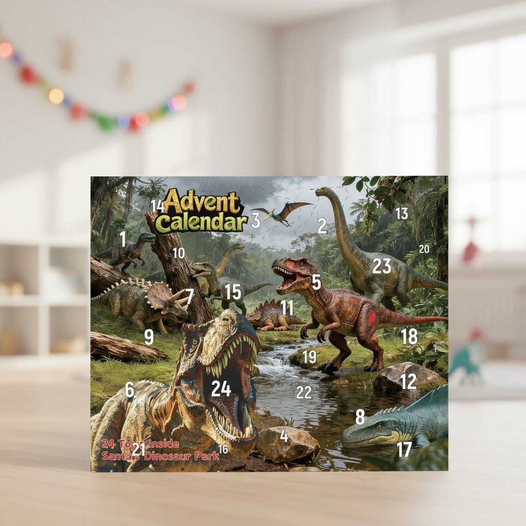 Dinosaur Advent Calendar with 24 Gift Figures for Kids