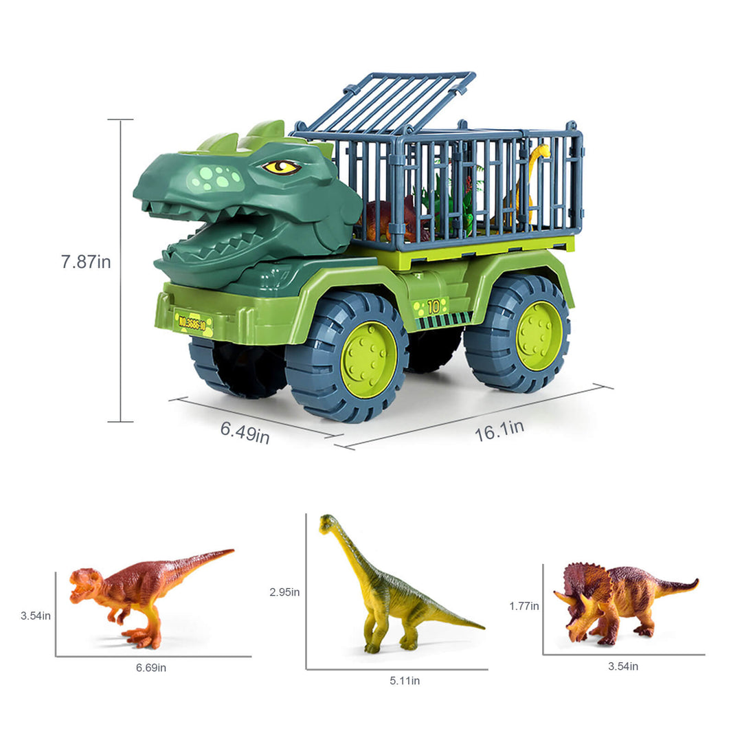 Dinosaur Car Carrier Truck Toy Set for Kids