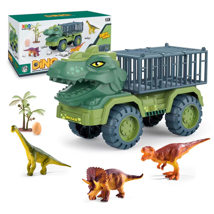 Dinosaur Car Carrier Truck Toy Set for Kids