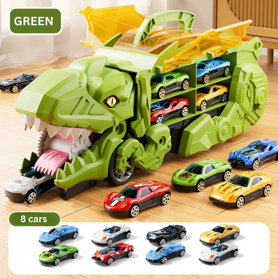 Dinosaur Toy Car Playset with Trucks and Accessories