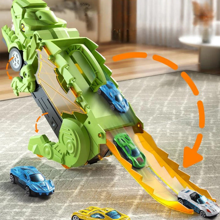 Dinosaur Toy Car Playset with Trucks and Accessories