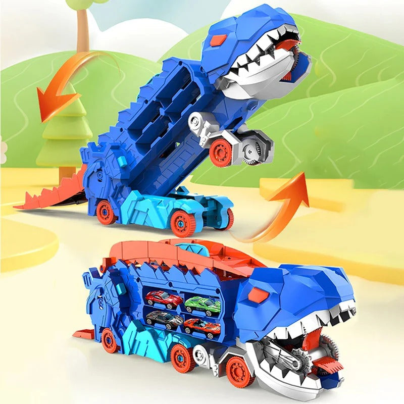 Dinosaur Toy Car Playset with Trucks and Accessories