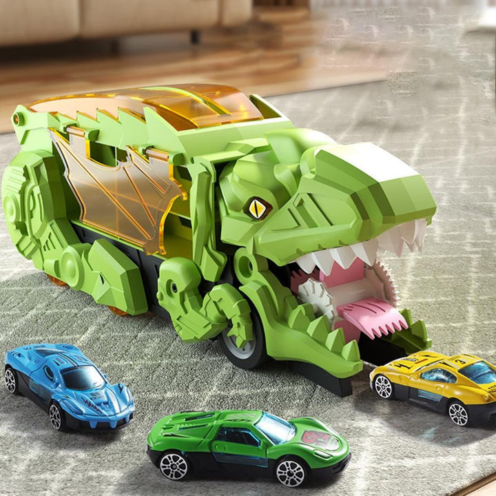Dinosaur Toy Car Playset with Trucks and Accessories