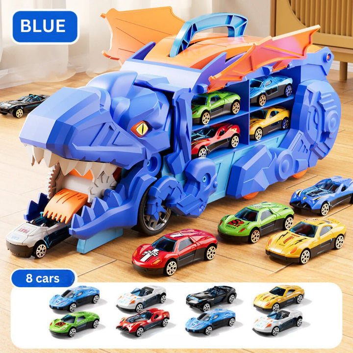 Dinosaur Toy Car Playset with Trucks and Accessories