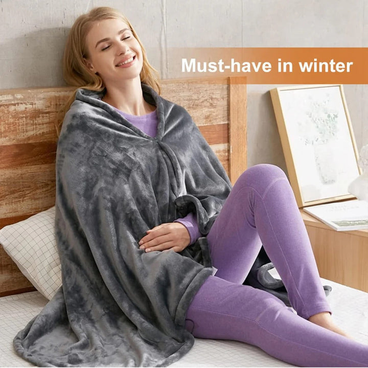 Electric Heated Shawl Blanket Wrap for Portable Warmth