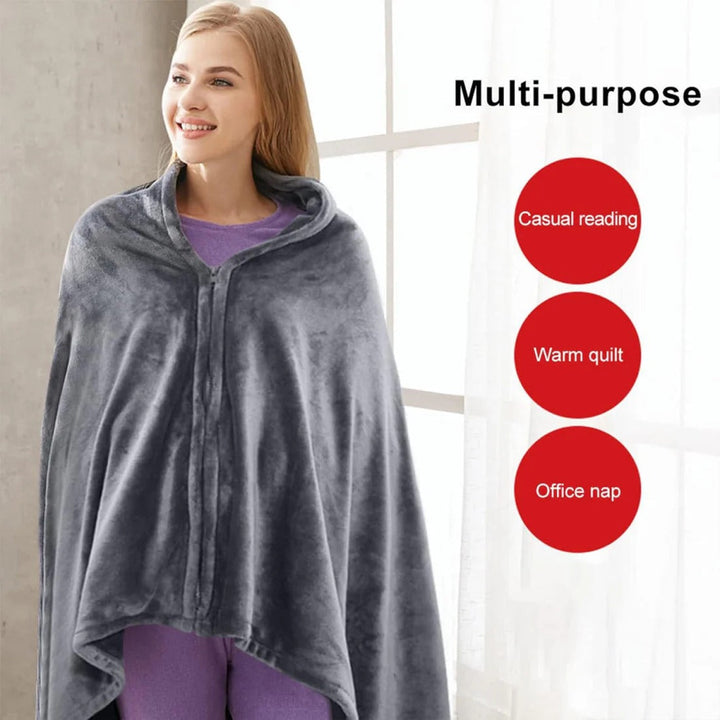 Electric Heated Shawl Blanket Wrap for Portable Warmth