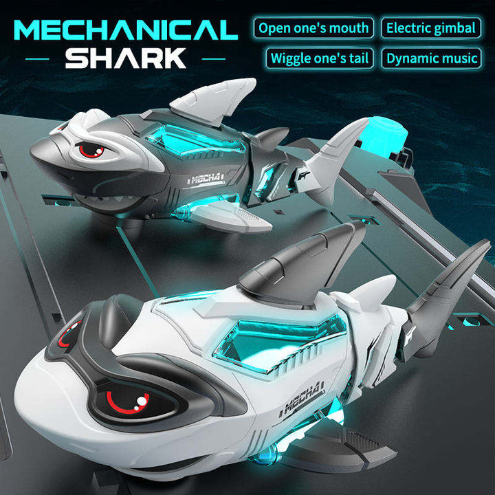 Electric Mechanical Shark Toy with Light and Sound Effects