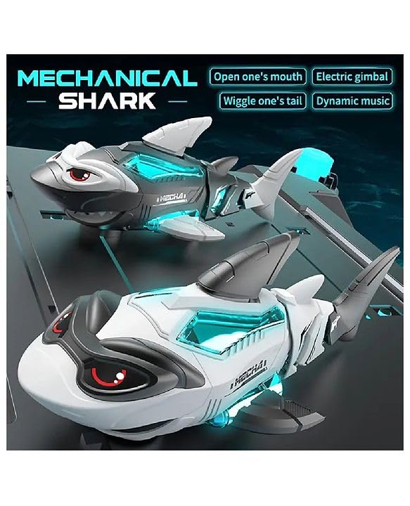Electric Mechanical Shark Toy with Light and Sound Effects