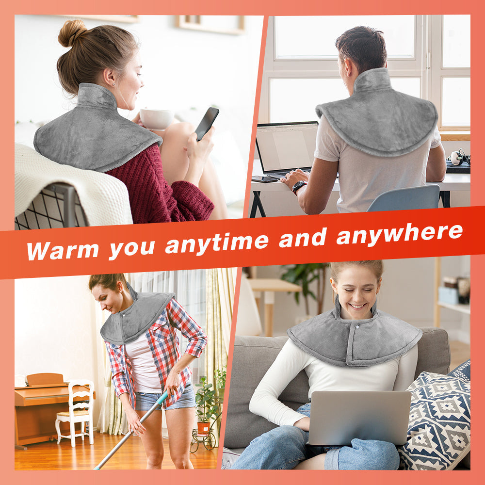 Electric Neck and Shoulder Heating Pad Therapy Wrap