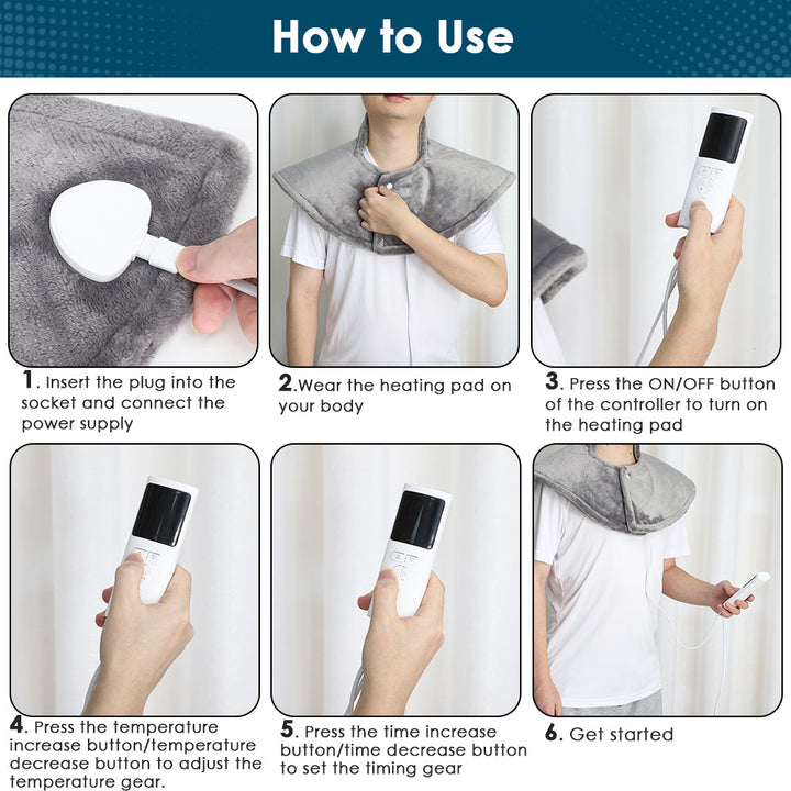 Electric Neck and Shoulder Heating Pad Therapy Wrap
