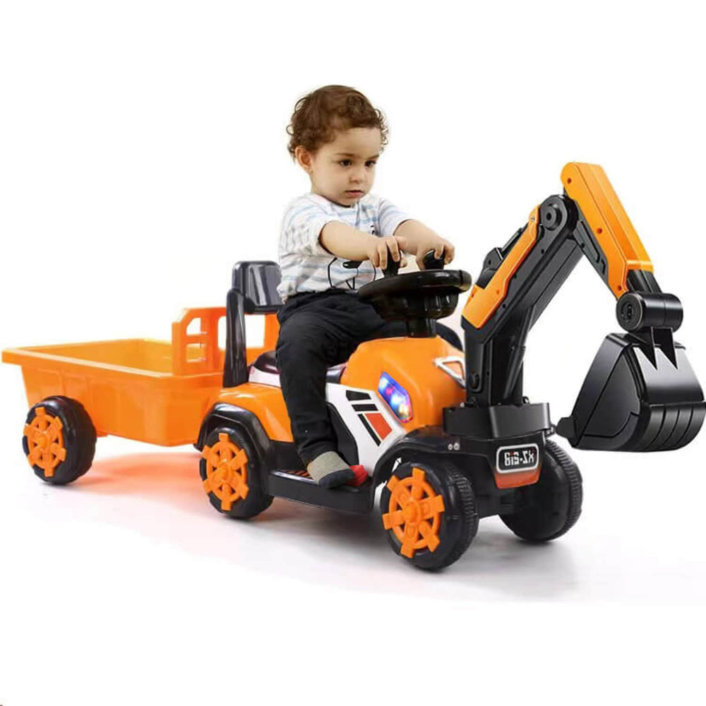 Electric Ride-On Excavator Toy for Kids