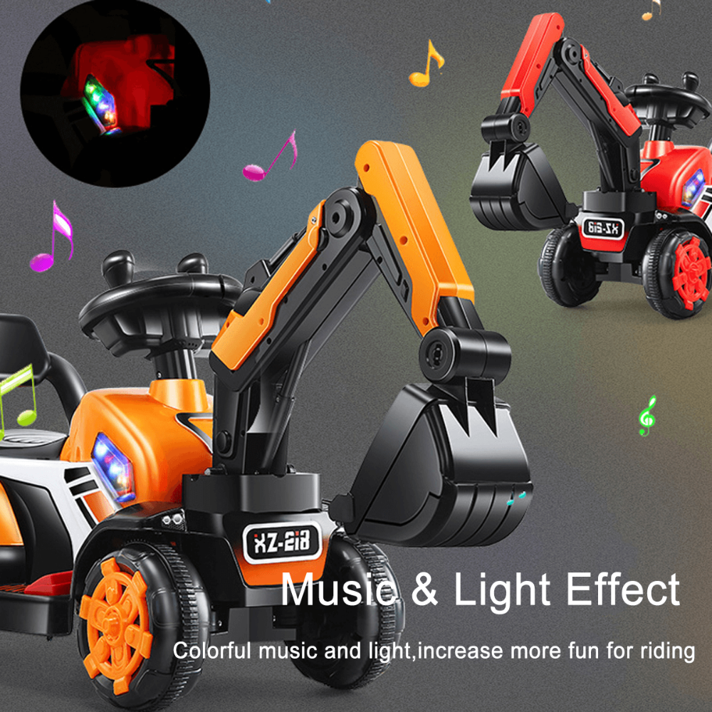 Electric Ride-On Excavator Toy for Kids