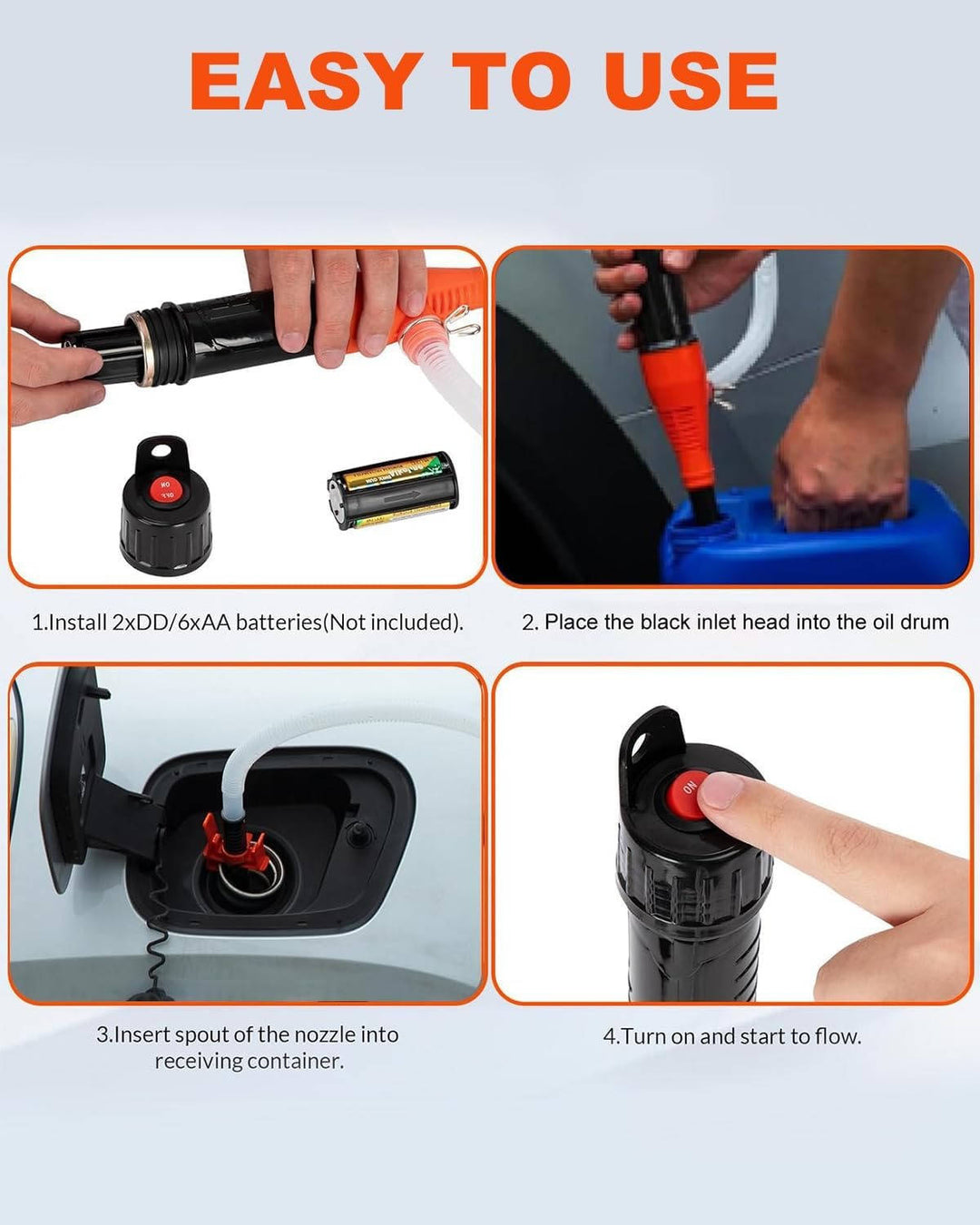 Electric Siphon Pump for Gas, Diesel, and Water Transfer