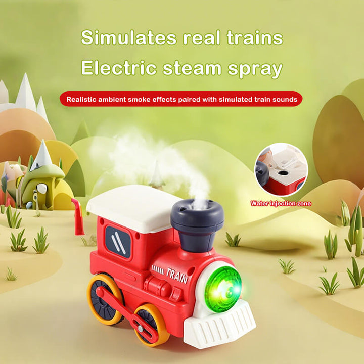 Electric Train Set with Track, Lights, and Sound for Kids