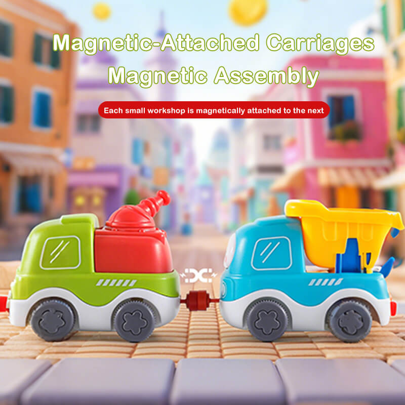 Electric Train Set with Track, Lights, and Sound for Kids