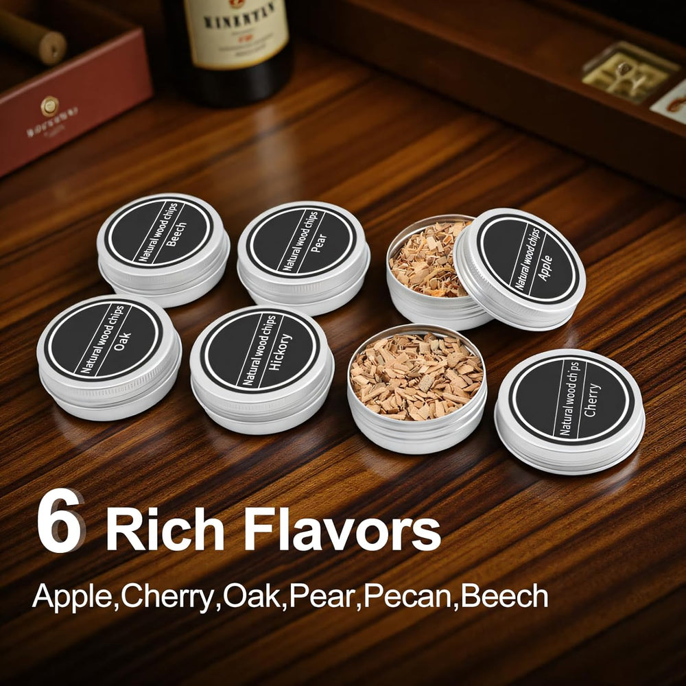 Electric Whiskey Smoker Kit with Wood Chips and Lighter