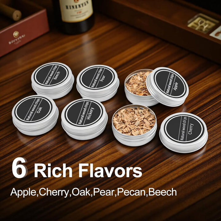 Electric Whiskey Smoker Kit with Wood Chips and Lighter