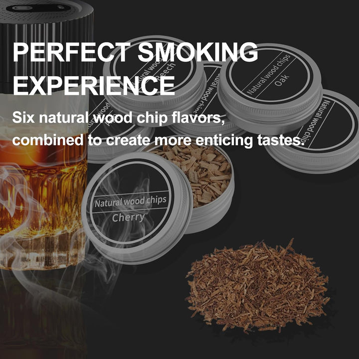 Electric Whiskey Smoker Kit with Wood Chips and Lighter