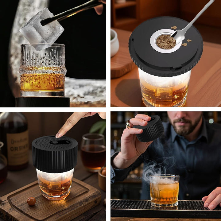 Electric Whiskey Smoker Kit with Wood Chips and Lighter