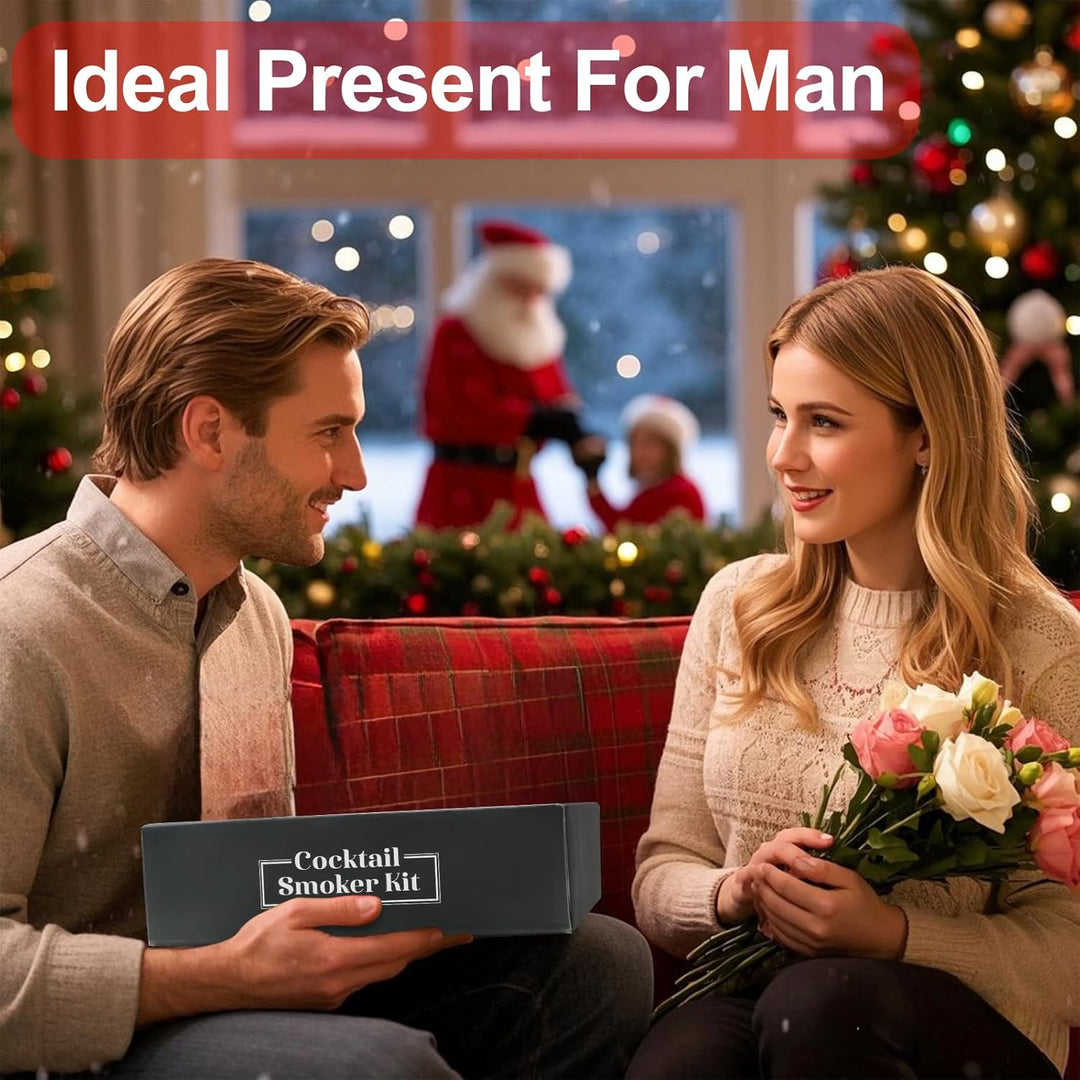 Electric Whiskey Smoker Kit with Wood Chips and Lighter