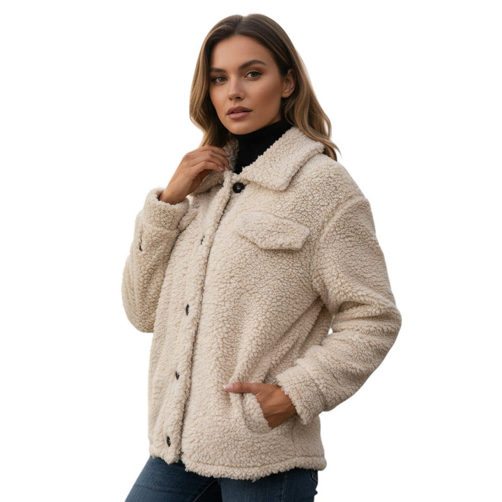 Elegant Lapel Fleece Jacket