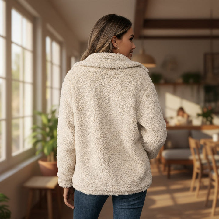 Elegant Lapel Fleece Jacket