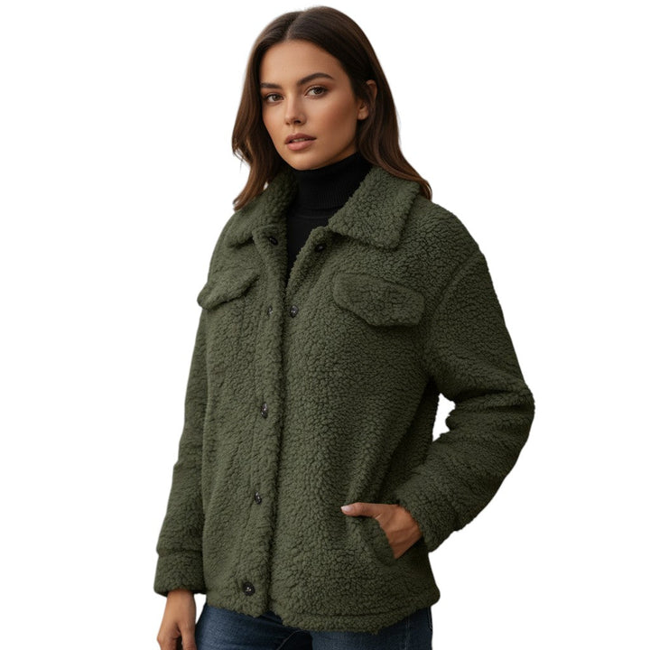 Elegant Lapel Fleece Jacket