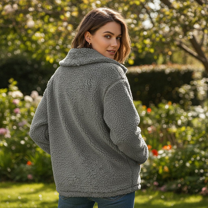 Elegant Lapel Fleece Jacket