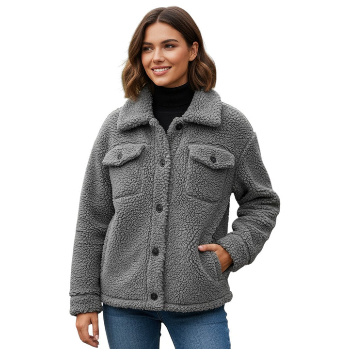Elegant Lapel Fleece Jacket
