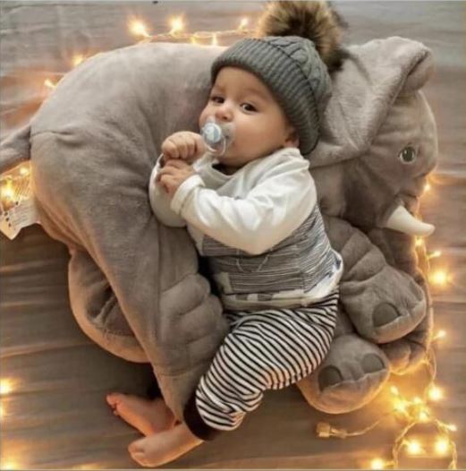 Elephant Baby Pillow Soft Cuddle Toy for Infants and Toddlers