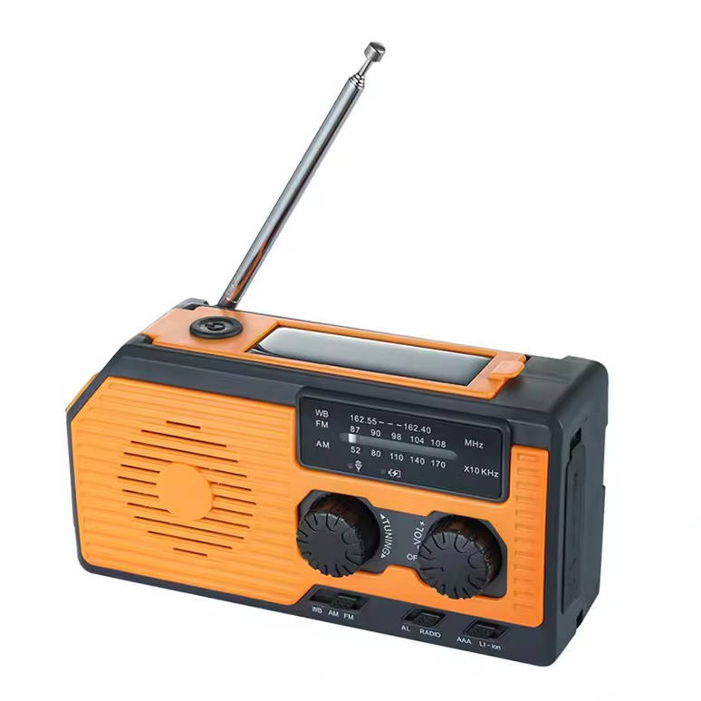 Emergency Solar Hand Crank Radio with USB Flashlight