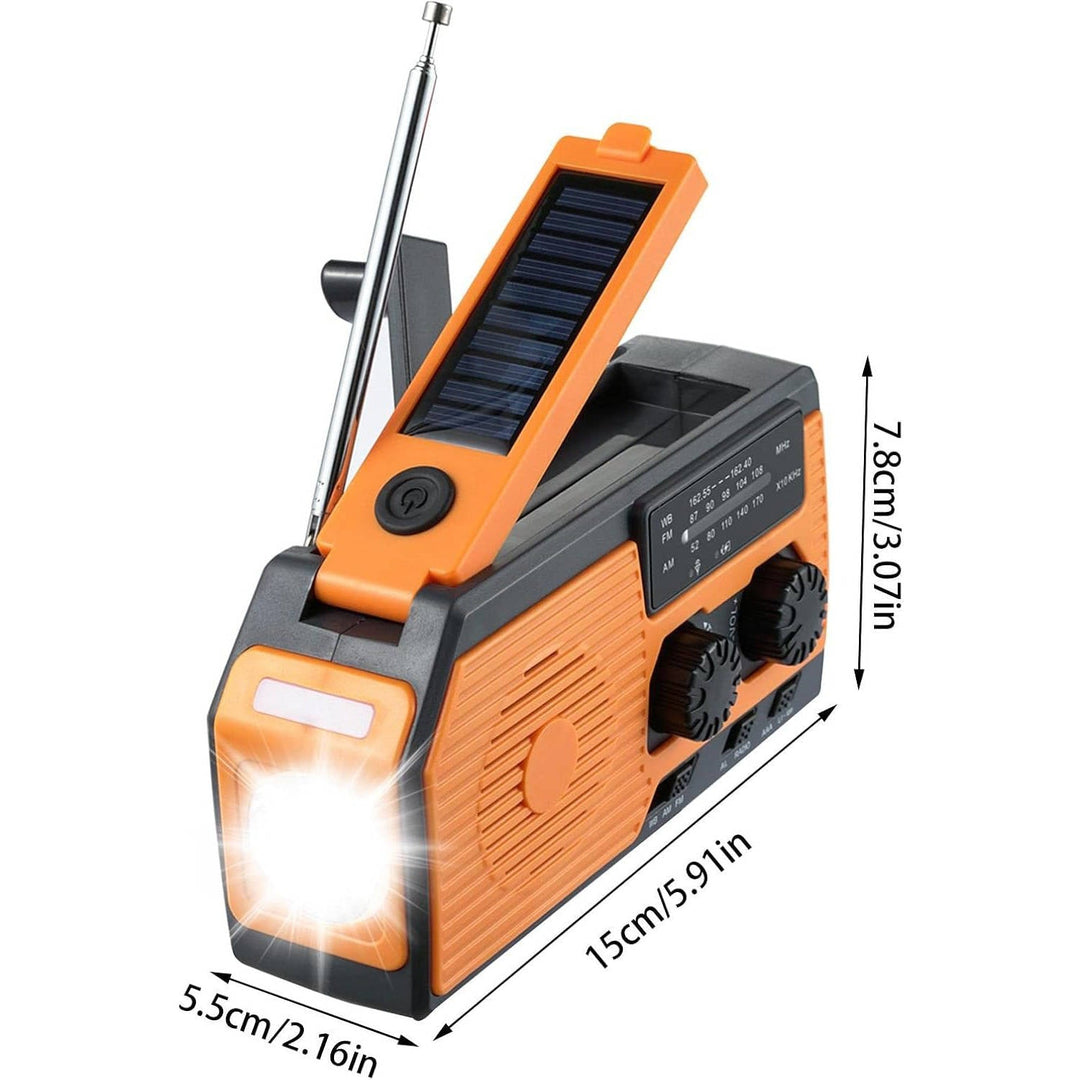 Emergency Solar Hand Crank Radio with USB Flashlight