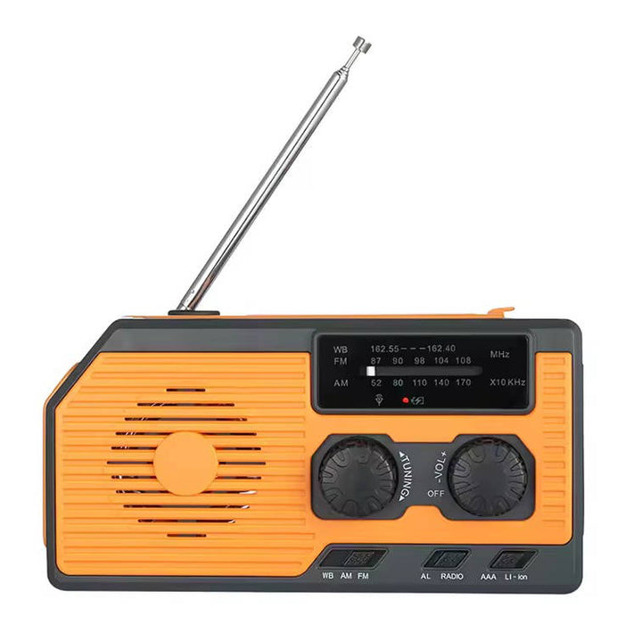 Emergency Solar Hand Crank Radio with USB Flashlight