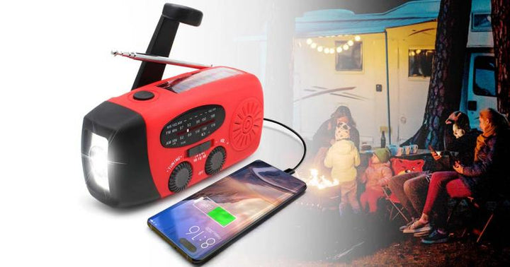 Emergency Solar Power Radio and Power Bank Charger