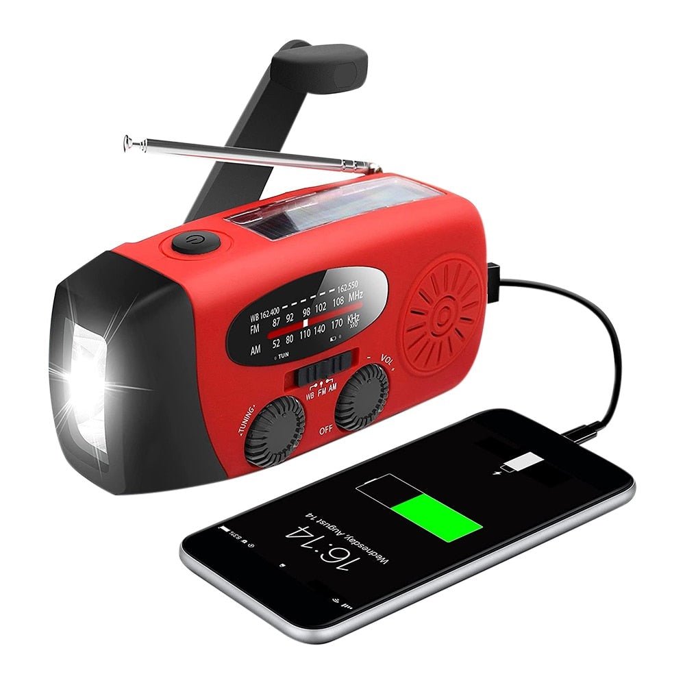Emergency Solar Power Radio and Power Bank Charger