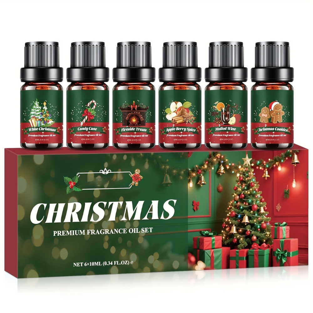 Essential Oil Aromatherapy Gift Set with Diffuser and Oils