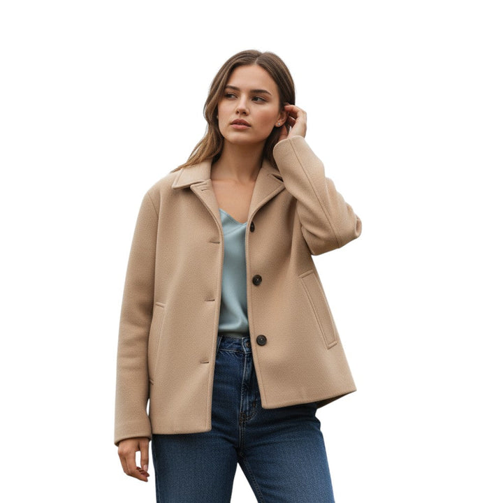 Fall Winter Lapel Woolen Office Coat