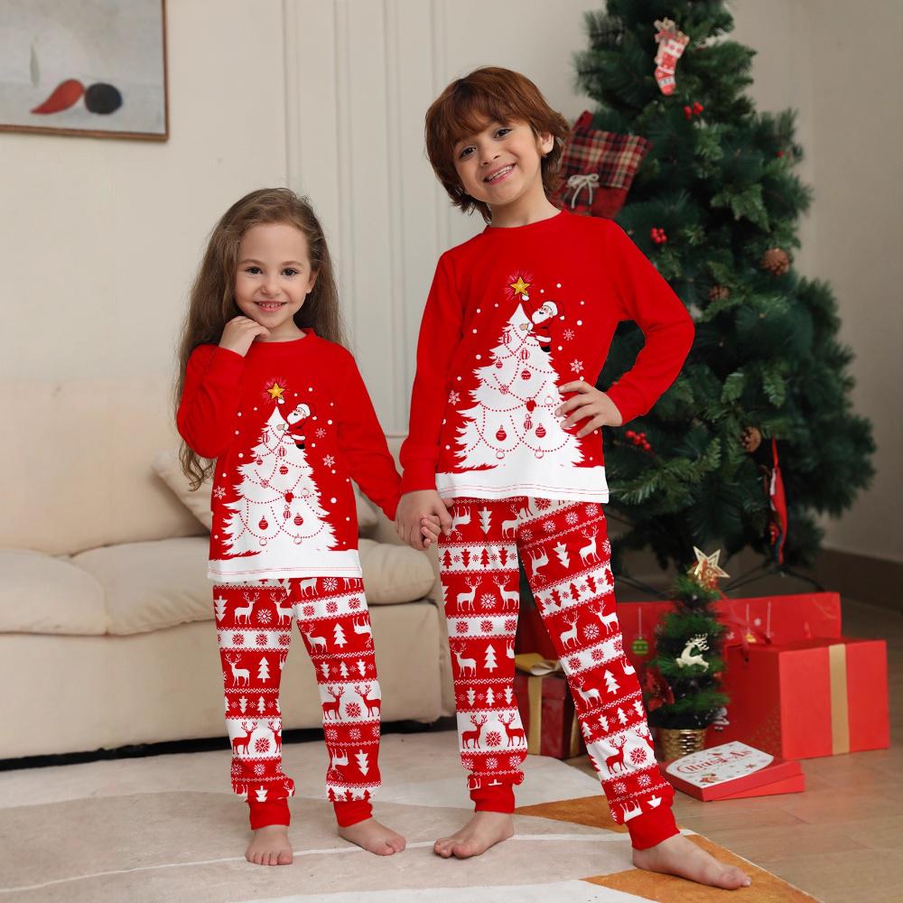 Family Christmas Pajama Set for Adults and Kids Loungewear