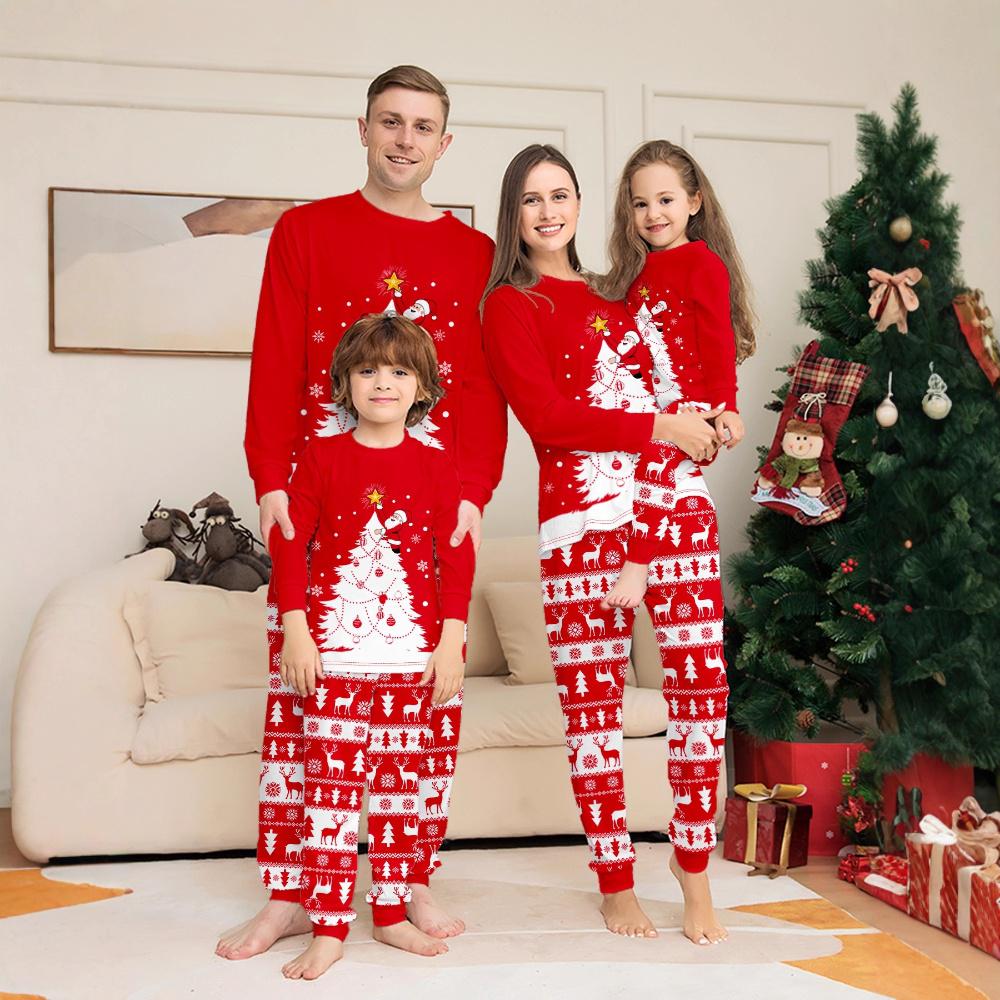 Family Christmas Pajama Set for Adults and Kids Loungewear