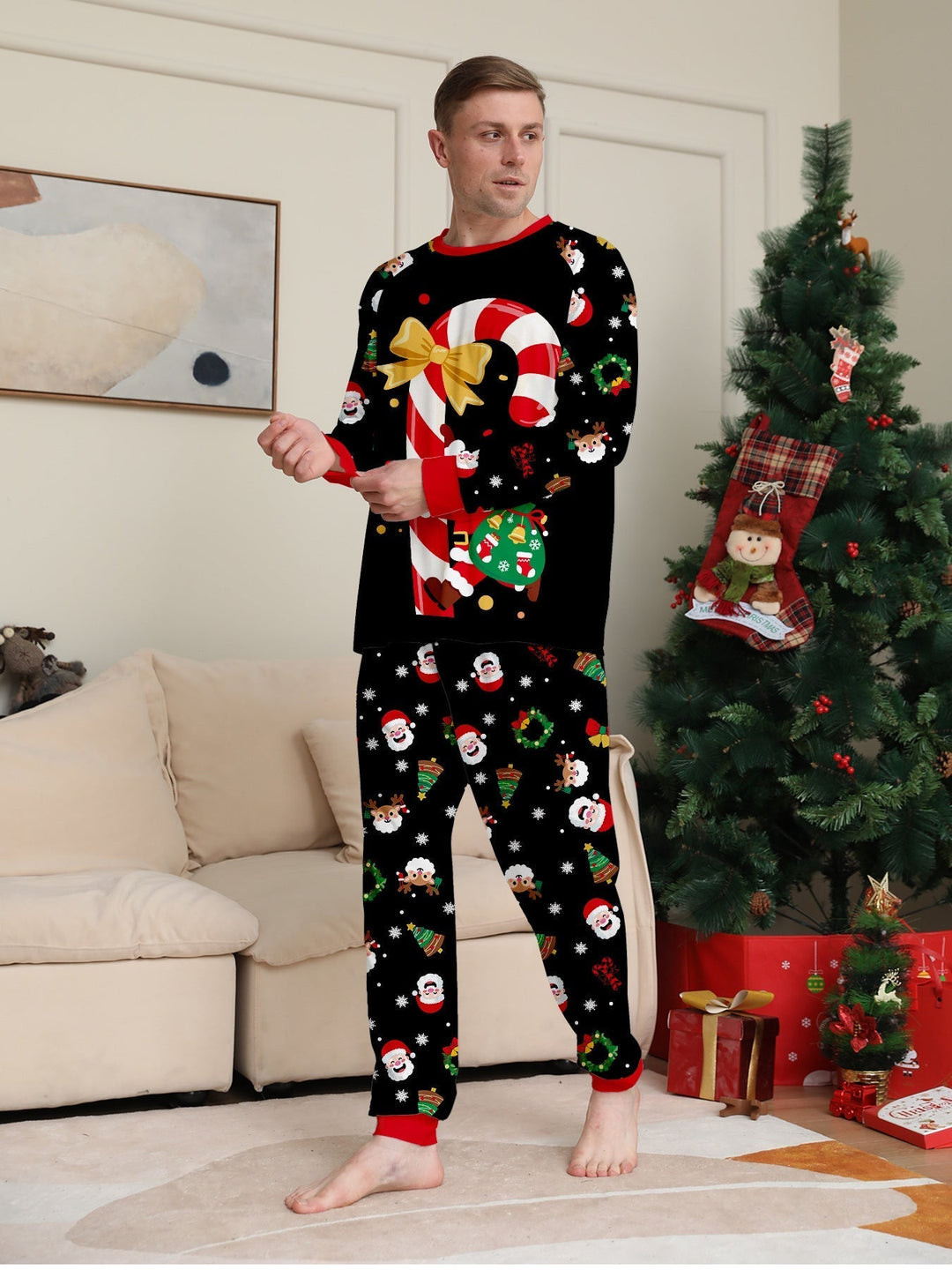 Family Christmas Pajamas Set for Adults and Kids Sleepwear