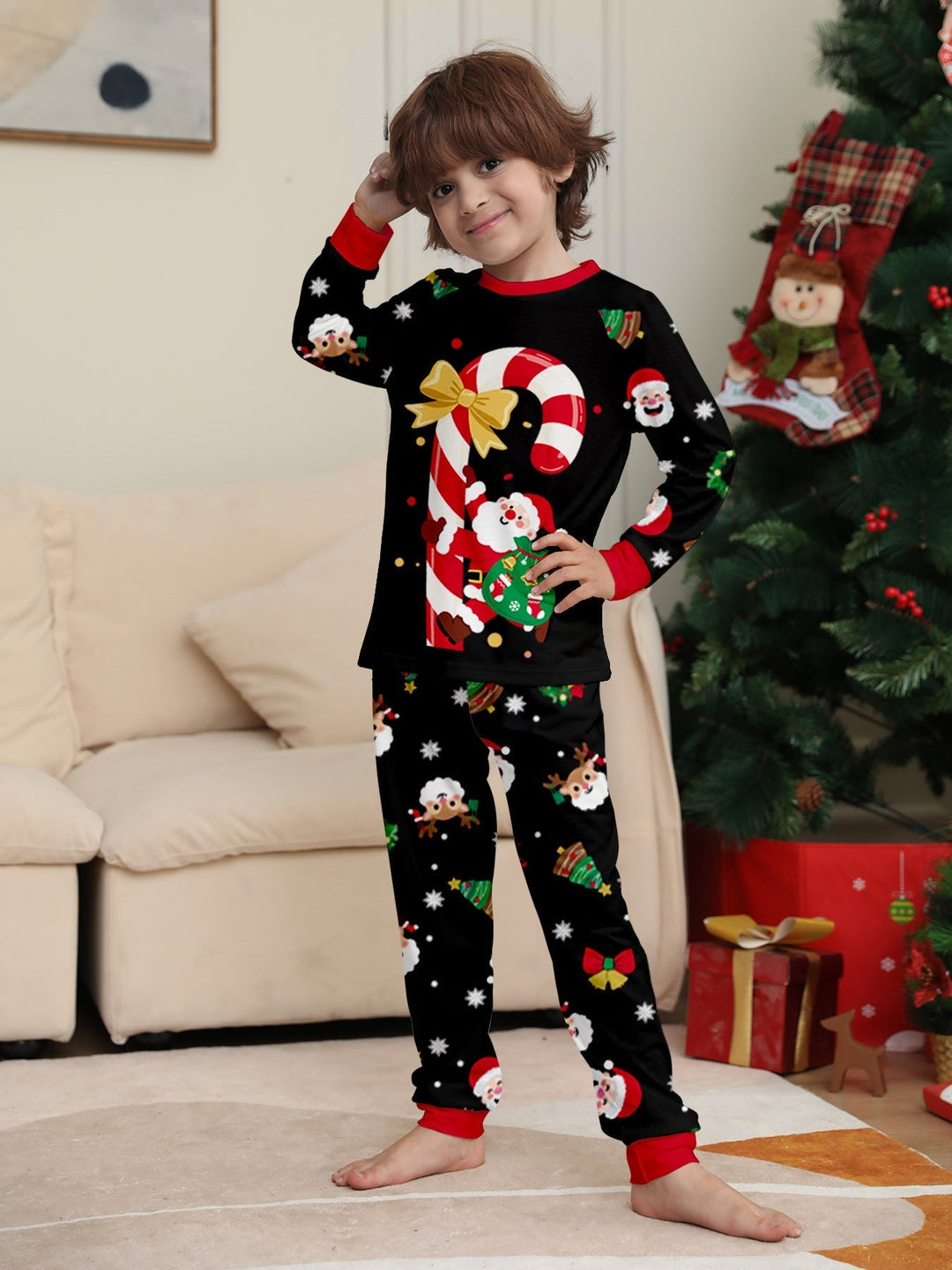 Family Christmas Pajamas Set for Adults and Kids Sleepwear